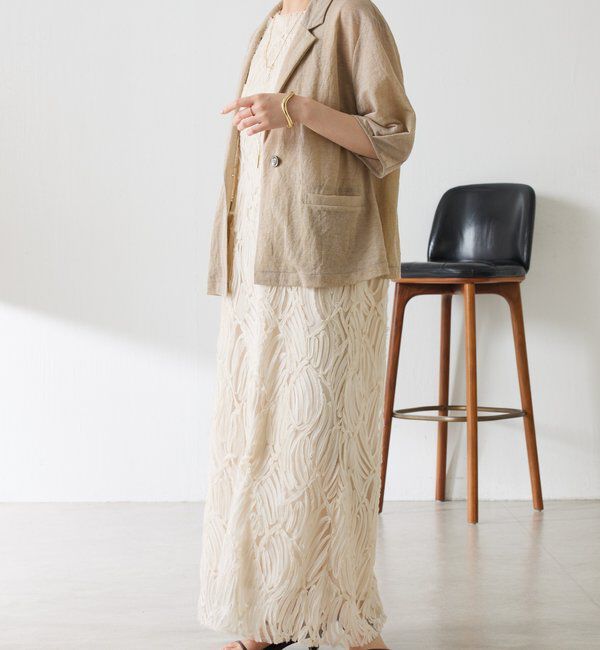  「【冷房/紫外線対策】シアーハーフスリーブカットジャケット」|Tシャツ・カットソー|