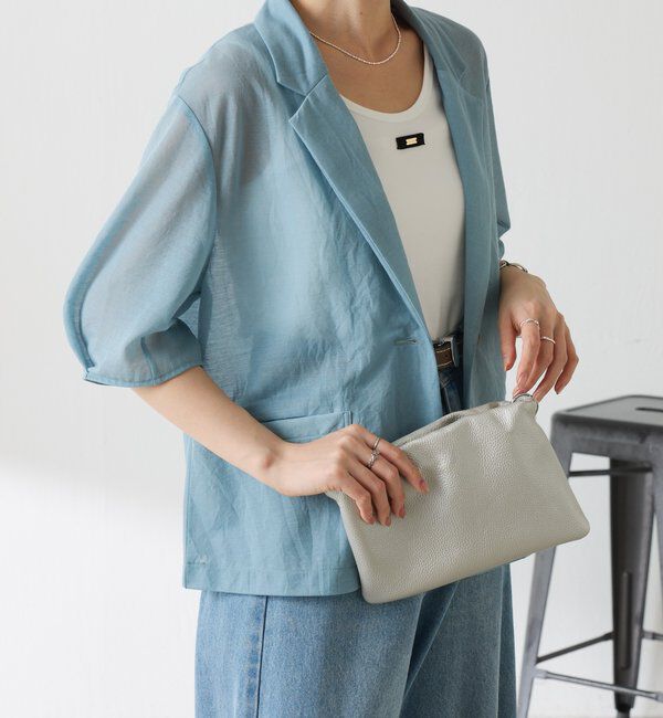  「【冷房/紫外線対策】シアーハーフスリーブカットジャケット」|Tシャツ・カットソー|