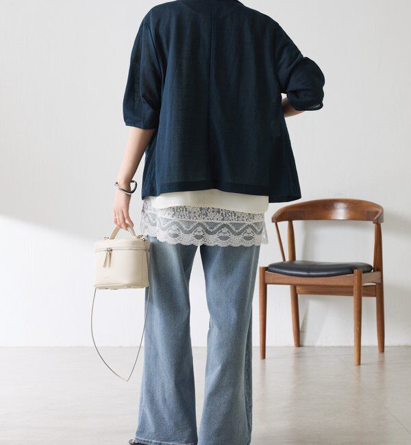  「【冷房/紫外線対策】シアーハーフスリーブカットジャケット」|Tシャツ・カットソー|