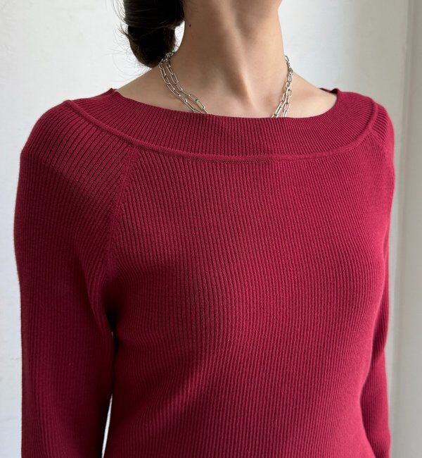  「ボートネックリブニット」|ニット・セーター|