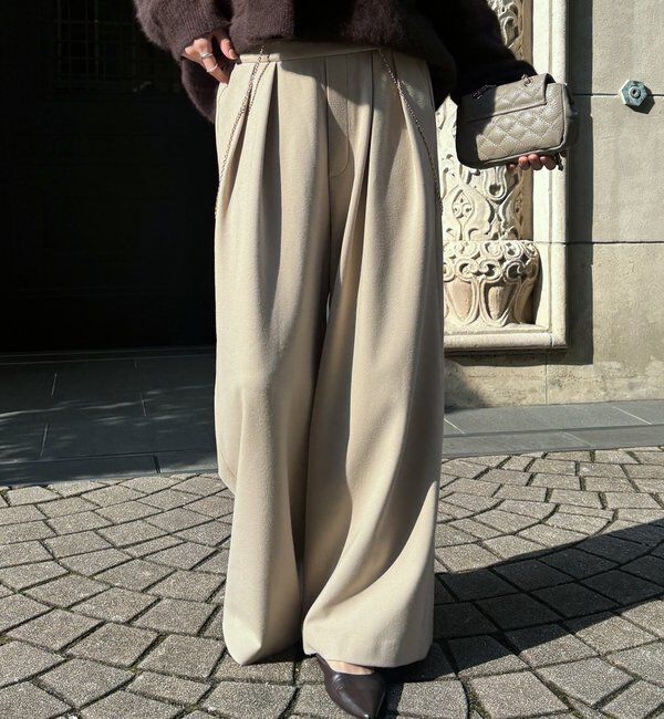  「ウォームタックワイドパンツ」|チノ|