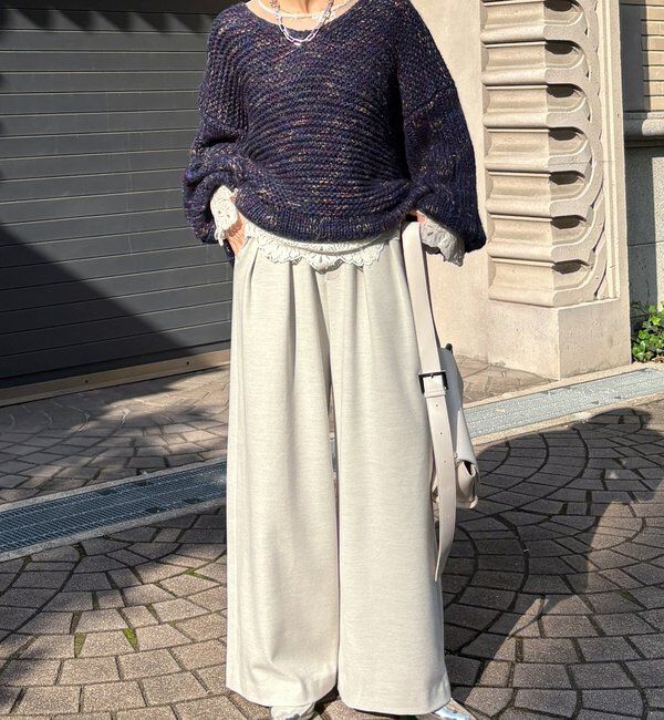  「ウォームタックワイドパンツ」|チノ|