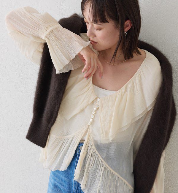  「【着映え◎】ヨウリュウラッフルブラウス」|シャツ・ブラウス|