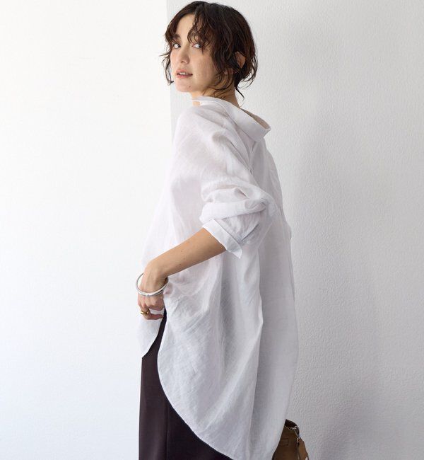  「予約【名品/サイズ展開あり】リネンワイドシャツ」|シャツ・ブラウス|