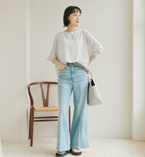  「予約【ON・OFF問わず活躍】リブ付きジョーゼットドルマンブラウス」|シャツ・ブラウス|