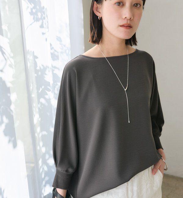  「予約【ON・OFF問わず活躍】リブ付きジョーゼットドルマンブラウス」|シャツ・ブラウス|