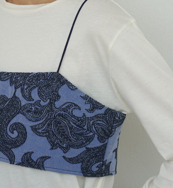  「【セットアップ対応】	ジャガードキャミ」|シャツ・ブラウス|