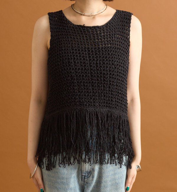  「フリンジニットベスト」|ベスト・ジレ|