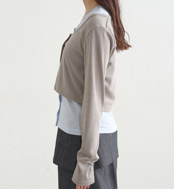  「配色レイヤードロングTシャツ」|Tシャツ・カットソー|