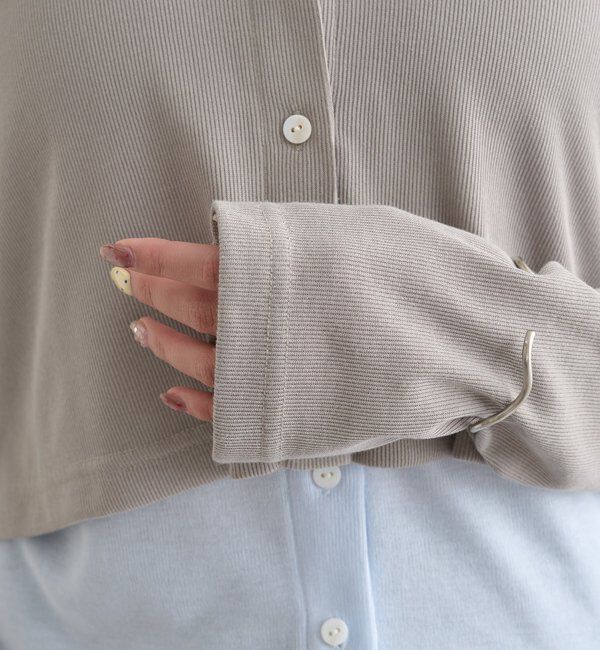  「配色レイヤードロングTシャツ」|Tシャツ・カットソー|