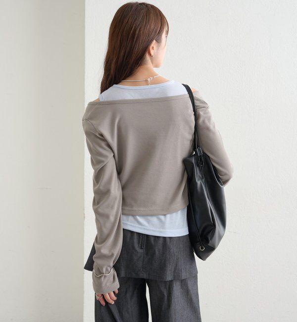  「配色レイヤードロングTシャツ」|Tシャツ・カットソー|