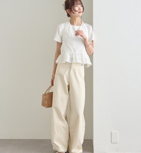  「コットン刺繍ホルターネック」|シャツ・ブラウス|