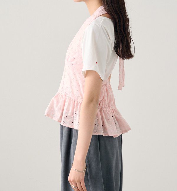  「コットン刺繍ホルターネック」|シャツ・ブラウス|