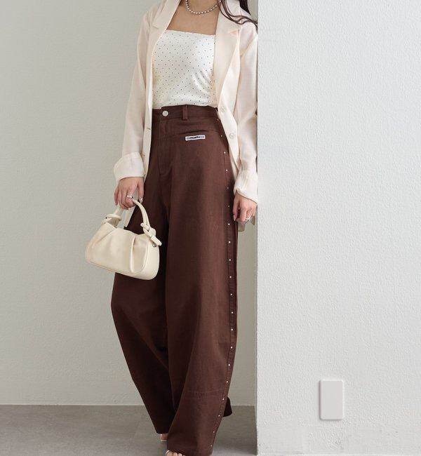  「スタッズツイルパンツ」|チノ|