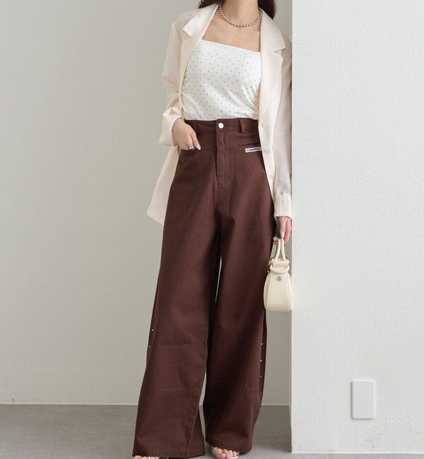  「スタッズツイルパンツ」|チノ|