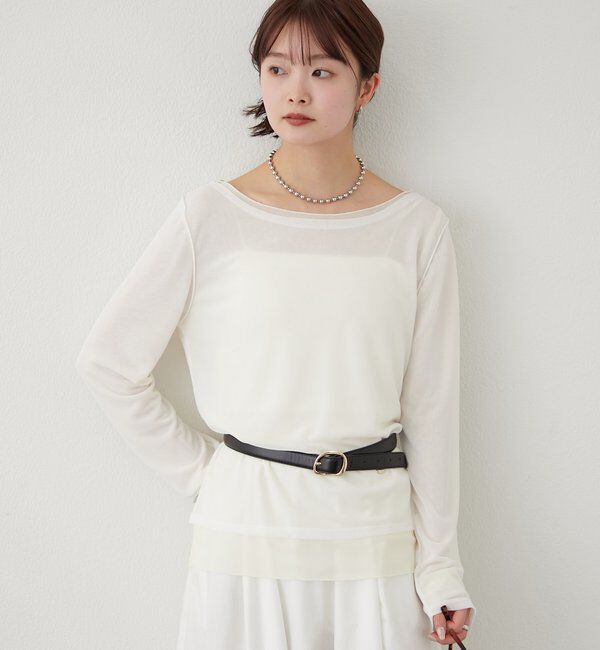  「レイヤードシアーロンT」|Tシャツ・カットソー|