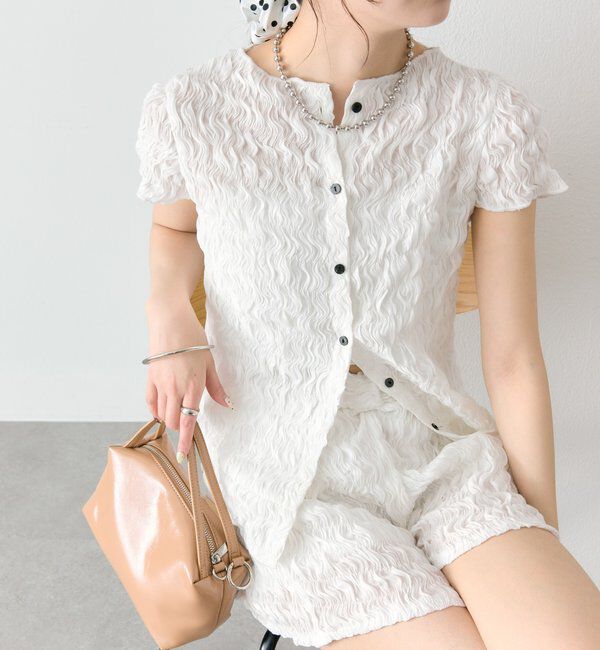  「エアリーシャーリングブラウス」|シャツ・ブラウス|