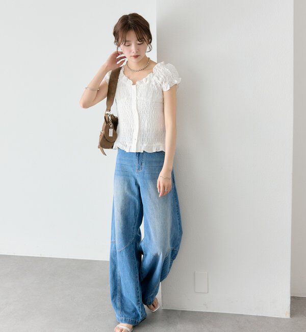  「シャーリングフレンチブラウス」|シャツ・ブラウス|