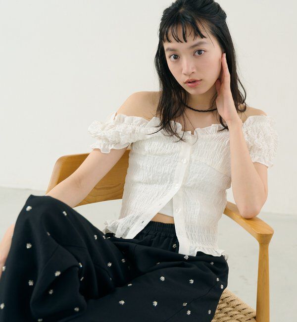  「シャーリングフレンチブラウス」|シャツ・ブラウス|
