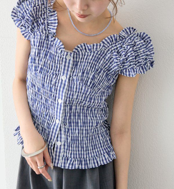  「シャーリングフレンチブラウス」|シャツ・ブラウス|