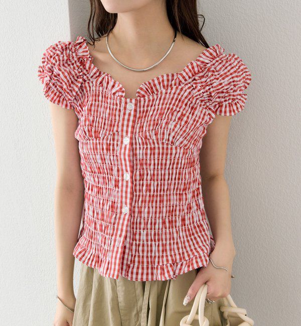  「シャーリングフレンチブラウス」|シャツ・ブラウス|