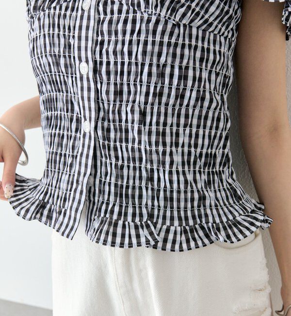  「シャーリングフレンチブラウス」|シャツ・ブラウス|