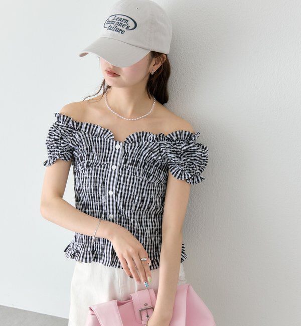  「シャーリングフレンチブラウス」|シャツ・ブラウス|