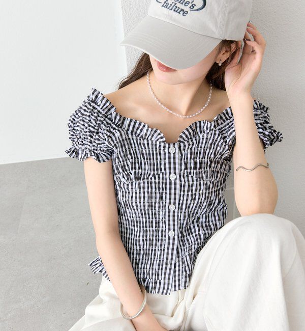  「シャーリングフレンチブラウス」|シャツ・ブラウス|