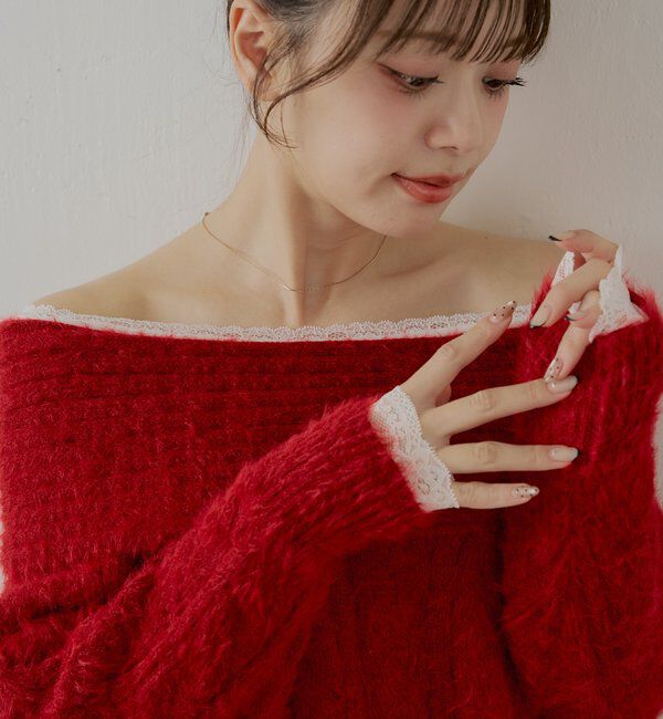  「カップ付きレースコンパクトトップス」|Tシャツ・カットソー|