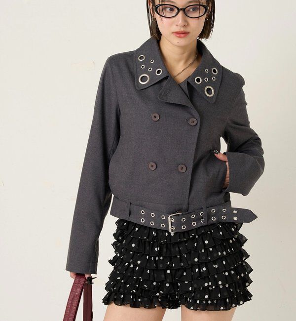  「TRアイレットショートPジャケット」|ブルゾン・スタジャン|