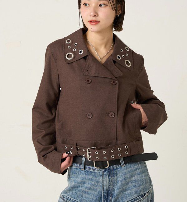  「TRアイレットショートPジャケット」|ブルゾン・スタジャン|