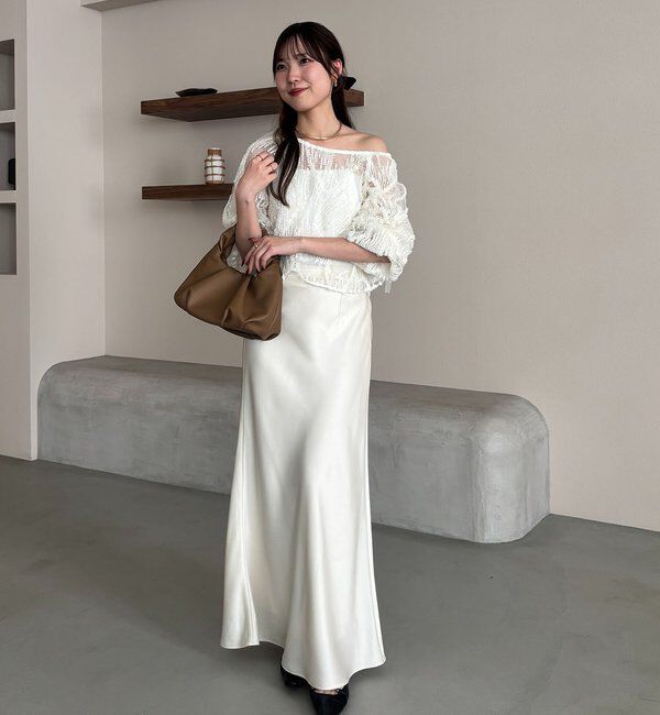  「【yuu企画】ジャガードシアーブラウス」|シャツ・ブラウス|