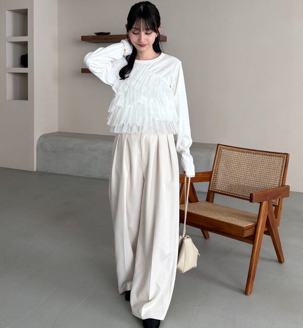  「【kon企画】フリルドッキングロンT」|Tシャツ・カットソー|