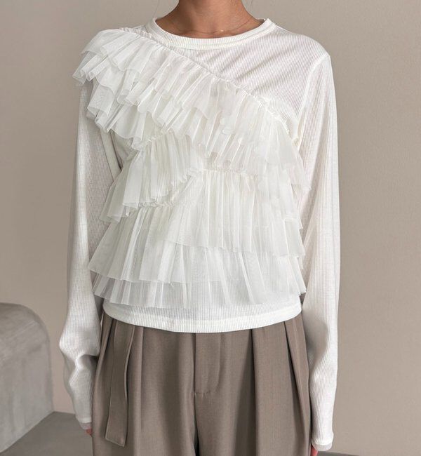  「【kon企画】フリルドッキングロンT」|Tシャツ・カットソー|