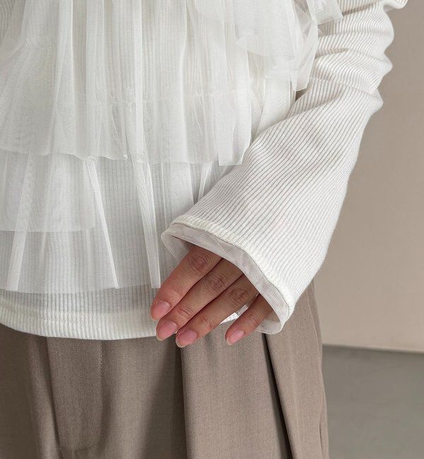  「【kon企画】フリルドッキングロンT」|Tシャツ・カットソー|