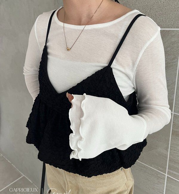  「【LE'MAGE&times;gemeilコラボ】ティアードスリーブロンT」|Tシャツ・カットソー|