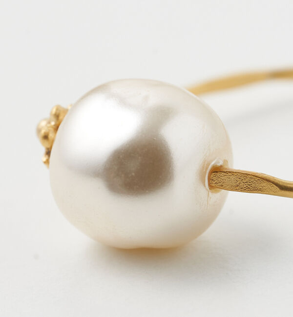 collex「【Ljud】 ガラスパールリングSNOW」|リング|