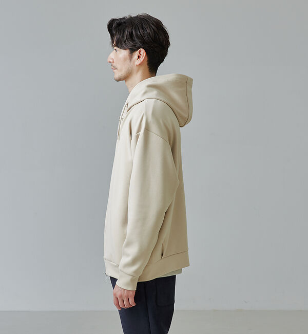 ABAHOUSE「【インバーテッドプリーツ】ジップパーカー / ダンボールニット」|パーカー|