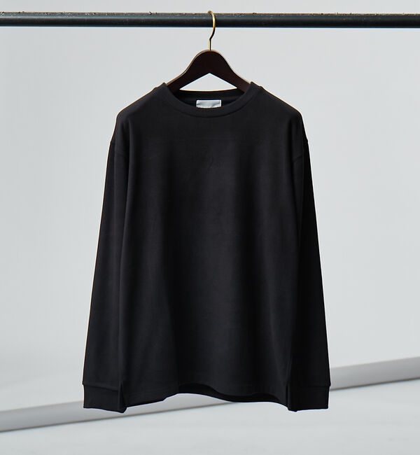 ABAHOUSE「【パウダーストレッチ】スムース クルーネック」|Tシャツ・カットソー|ブラック