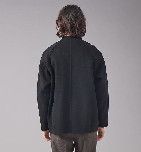 ABAHOUSE「【super120s】ウールリバー ノーカラーブルゾン」|ブルゾン・スタジャン|