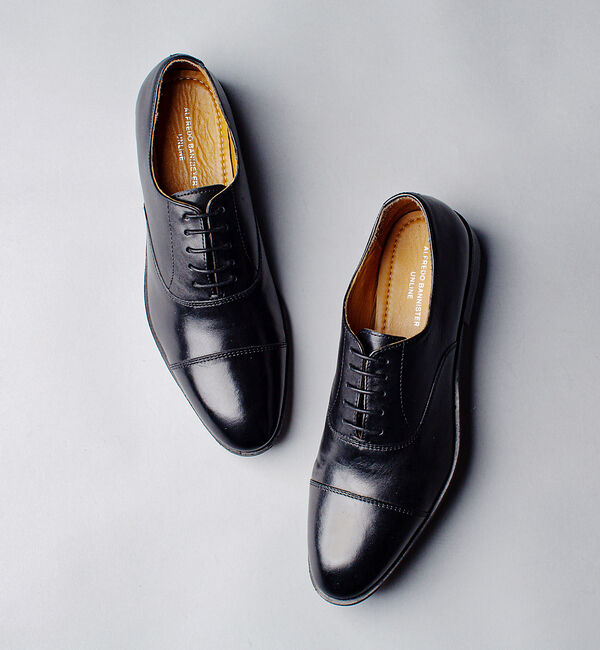 alfredoBANNISTER「【人気No1！WEB別注】内羽根 ストレートチップ ビジネスシューズ / ドレス」|ビジネス・ドレスシューズ|ブラック