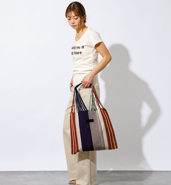 Rouge vif「【MOON BIRD/ムーンバード】手織りハンモックトートバッグ/手織り/A4サ」|トートバッグ|