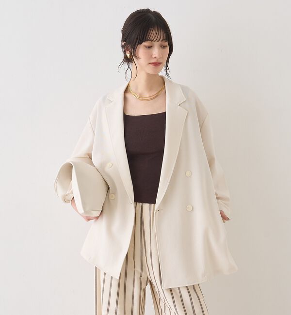 Rouge vif「バスケットメッシュダブルジャケット【予約】」|テーラードジャケット|