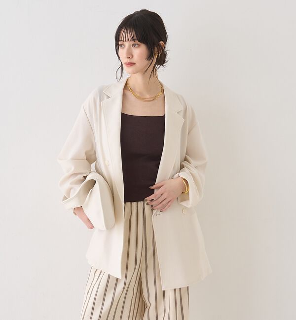 Rouge vif「バスケットメッシュダブルジャケット【予約】」|テーラードジャケット|