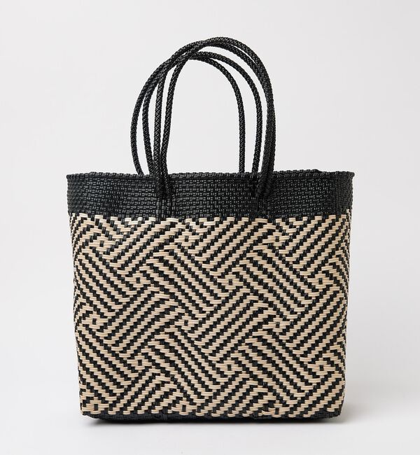 Rouge vif「【MOON BIRD/ムーンバード】手編みのメルカドバッグM/かごバッグ/軽量/」|かごバッグ|