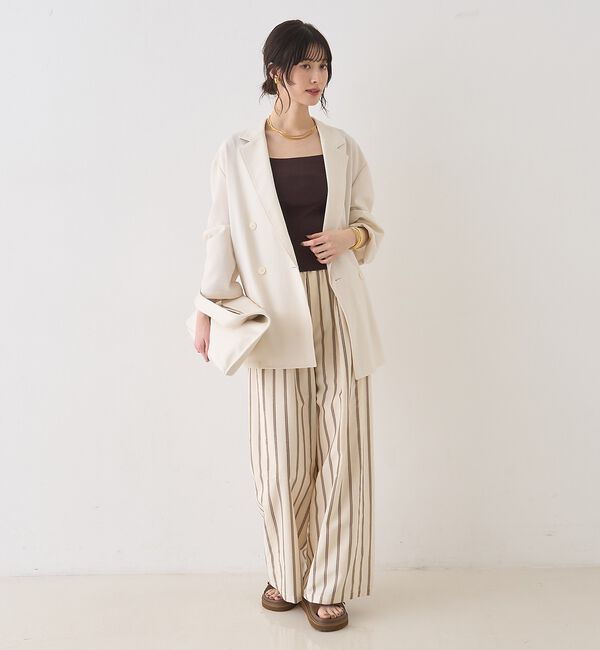 Rouge vif「ストライプイージーパンツ/ウエストゴム【予約】」|その他|