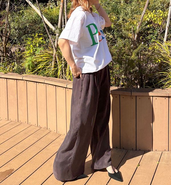 Rouge vif「【byeA./バイエー】Peach TEE/ロゴTシャツ」|Tシャツ・カットソー|