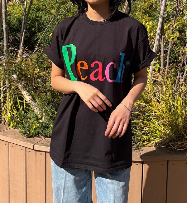 Rouge vif「【byeA./バイエー】Peach TEE/ロゴTシャツ」|Tシャツ・カットソー|