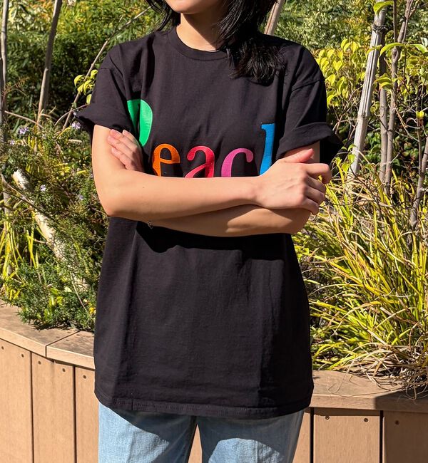 Rouge vif「【byeA./バイエー】Peach TEE/ロゴTシャツ」|Tシャツ・カットソー|