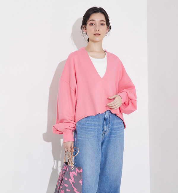 qualite「キーネックオーバースウェット」|スウェット・ジャージ|